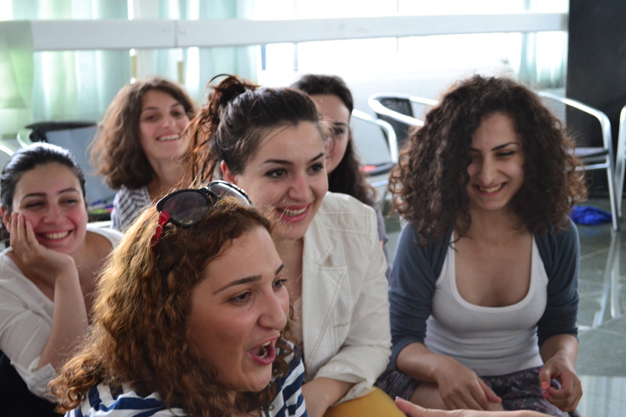 Young women from Georgia join other South Caucasian women at a feminist Summer School in the Georgian seaside town of Kobuleti, to discuss women’s rights and challenges. Photo: Julia Lapitski / Kvinna till Kvinna