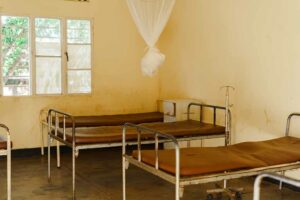 Hospital beds at the Bugaragara health centre.