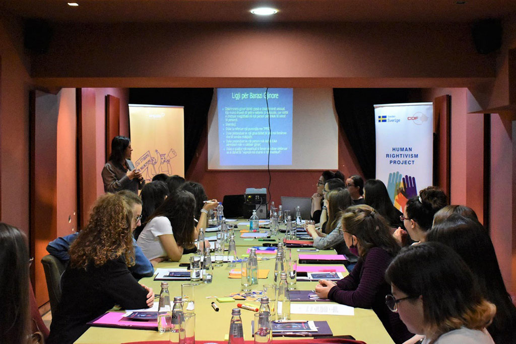 One of the workshops on awareness raising on prevention and protection from sexual harassment at one of the universities in Kosovo. Photo: Artpolis 