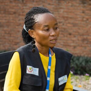 Aline Shuni, project manager at the women’s rights organisation CEDEJ in DR Congo.